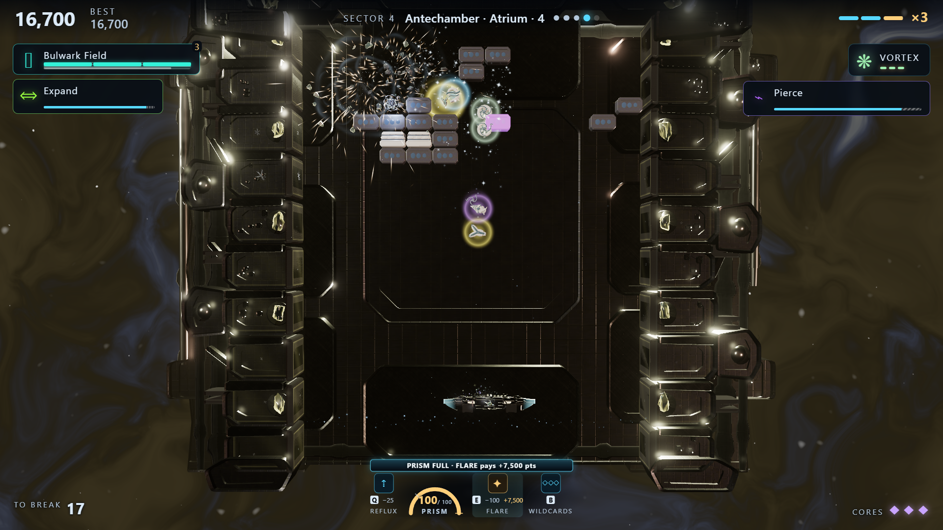 Antechamber: the core in play above AEGIS.